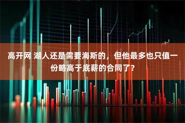 高开网 湖人还是需要海斯的，但他最多也只值一份略高于底薪的合同了？